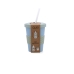 Glass with Lid Quid Inspira Straw 480 ml