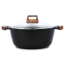 Casserole avec Couvercle Quid Karbon Aluminium fondu Noir 28 cm