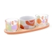 Set de servire Quid Kaleido Multicolor Lemn 25 x 10 x 5,5 cm (4 Piese)