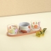 Set da portata Quid Kaleido Multicolore Legno 25 x 10 x 5,5 cm (4 Pezzi)