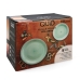 Tableware Quid Vita Aqua Blue Ceramic 18 Pieces