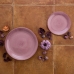 Assiettes Quid Vita Peoni Rose Céramique 18 Pièces