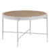 Centre Table White Natural 75 x 75 x 47 cm