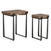 Set of 2 tables Home ESPRIT Ruskea Musta 50 x 38 x 62 cm