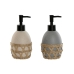 Dispensador de Jabón Home ESPRIT Gris Crema Dolomita (2 Unidades)