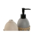 Dispensador de Jabón Home ESPRIT Gris Crema Dolomita (2 Unidades)