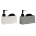 Saboneteira Home ESPRIT Branco Cinzento ABS Dolomite (2 Unidades)