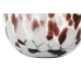 Vase Home ESPRIT Blanc Marron Verre Moderne 15 x 15 x 17 cm