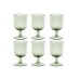 Set Čaša Home ESPRIT Zelena Kristal 300 ml 8 x 8 x 14 cm (6 kom.)