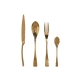 Set de Tacâmuri Home ESPRIT Auriu* Oțel inoxidabil 2 x 1,5 x 25,5 cm 16 Piese