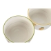 Miska do Sałatki Home ESPRIT Żółty Czerwony Kolor Zielony Porcelana 21 x 21 x 12 cm (2 Sztuk)