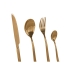 Cutlery Home ESPRIT Golden Stainless steel 1,8 x 0,8 x 23,5 cm 16 Pieces