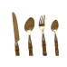 Cutlery Home ESPRIT Golden Natural Stainless steel ABS 3 x 2 x 16 cm 24 Pieces