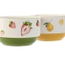 Bļoda Home ESPRIT Dzeltens Sarkans Zaļš Porcelāns Moderns 600 ml 15,3 X 15,3 X 9 cm (2 gb.)