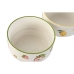 Bļoda Home ESPRIT Dzeltens Sarkans Zaļš Porcelāns Moderns 600 ml 15,3 X 15,3 X 9 cm (2 gb.)