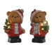 Adorno Natalício Home ESPRIT Castanho Vermelho Urso (2 Unidades)