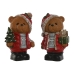 Adorno Natalício Home ESPRIT Castanho Vermelho Urso (2 Unidades)