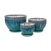 Planter Romimex Blue Porcelain 48 x 32 x 48 cm 3 Pieces