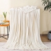 Blanket Romimex White Stripes 180 x 200 x 1 cm Franela