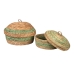 Set decoratieve dozen Romimex Natuurlijk Natuurlijke Vezel 34 x 14 x 34 cm 2 Onderdelen