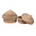 Set de Cutii Decorative Romimex Natural Fibră naturală 34 x 14 x 34 cm 2 Piese