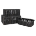 Set decoratieve dozen Romimex Wit Touw 35 x 16 x 24 cm 3 Onderdelen