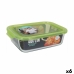 Rechthoekige lunchbox met deksel Quttin Groen Rechthoekig 1,5 L (6 Stuks)