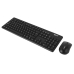 Tastatur mit Maus iggual IGG319277 Schwarz Qwerty Spanisch QWERTY