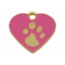 Placa identificativa Imarc Heart Cor de Rosa Dourado