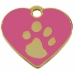 Identifikationsplade Imarc Heart Pink Gylden