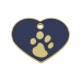 Placa identificativa Imarc Heart Azul Dourado