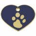 Placa identificativa Imarc Heart Azul Dourado