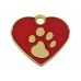 Placa identificativa Imarc Heart Vermelho Dourado