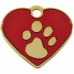 Placa identificativa Imarc Heart Vermelho Dourado