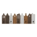 Bengaleiro de parede DKD Home Decor Metal Casas 91 x 9,5 x 29,5 cm