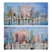 Pintura DKD Home Decor Cidade 120 x 3 x 60 cm Loft (2 Unidades)