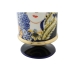 Váza DKD Home Decor Tvár Porcelán Modrá 11 x 11 x 25 cm Viacfarebná