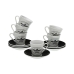 Conjunto de 6 Chávenas com Prato Versa Gourmet Porcelana