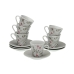 Conjunto de 6 Chávenas com Prato Versa Caprice Porcelana