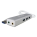 Ārējā Skaņas Karte approx! APPUSB51HUB USB 3.0 3.5 mm Pelēks