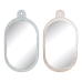 Miroir mural DKD Home Decor Blanc Rose 22 x 1,5 x 40 cm (2 Unités)