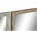 Miroir mural DKD Home Decor Marron Gris Naturel Gris foncé Tropical Feuille d'une plante 56 x 2 x 76 cm (4 Unités)