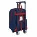 Trolley per la Scuola 805 F.C. Barcelona M280 Rosso Granato Blu Marino