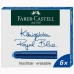 Мастило пълнител Faber-Castell 185506 Тъмно синьо Патрон Химикал Перо за калиграфия (10 броя)