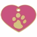 Identifikationsplade Imarc Heart Pink Gylden