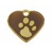 Placa identificativa Imarc Heart Castanho Dourado