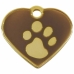 Identification plate Imarc Heart Brown Golden