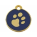 Placa identificativa Imarc Circle Azul Dourado