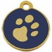 Placa identificativa Imarc Circle Azul Dourado