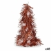 Figura Decorativa Árbol de Navidad Espumillón Blanco Cobre Polipropileno PET 20 x 30 x 20 cm (48 Unidades)